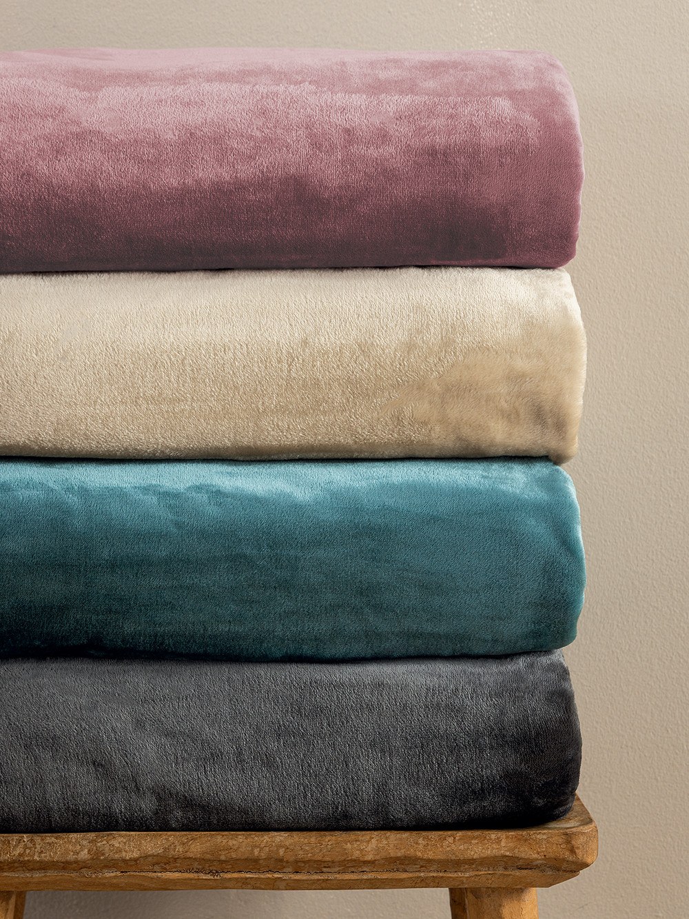 Κουβέρτα Fleece Μονή Palamaiki Lucy Mauve 160x220