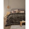 Κουβερτοπάπλωμα Υπέρδιπλο με Γούνα Palamaiki Juno Taupe 220x240