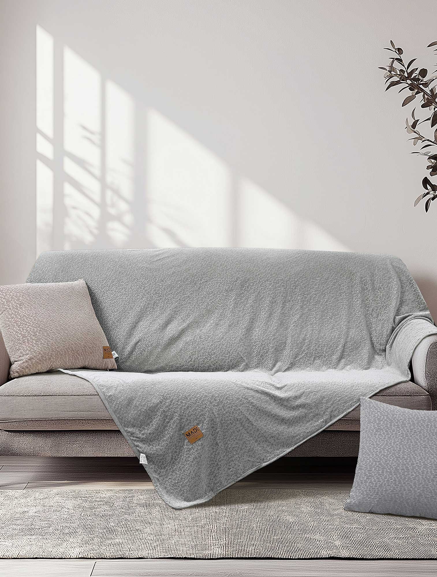 Ριχτάρι Τριθέσιου Madi Regalia Γκρι 180x300