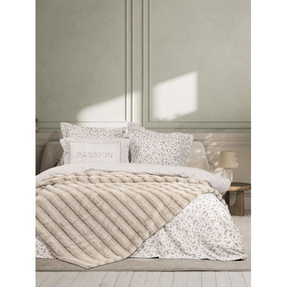Κουβέρτα Υπέρδιπλη Nima Carezza Ivory 220x240