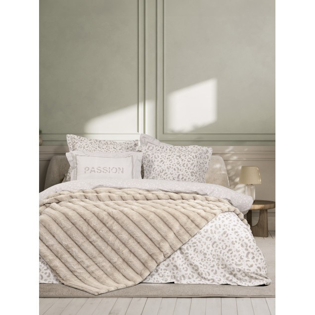 Κουβέρτα Υπέρδιπλη Nima Carezza Ivory 220x240