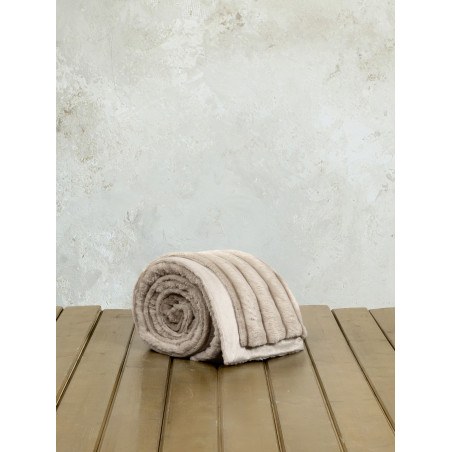 Κουβέρτα Υπέρδιπλη Nima Carezza Ivory 220x240