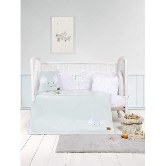 Κουβέρτα Fleece Κούνιας Nima Mouse 110x150