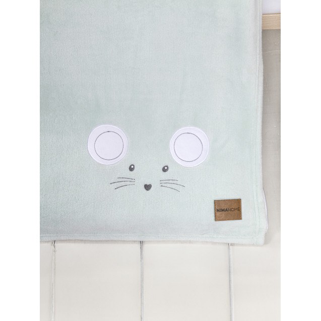 Κουβέρτα Fleece Κούνιας Nima Mouse 110x150