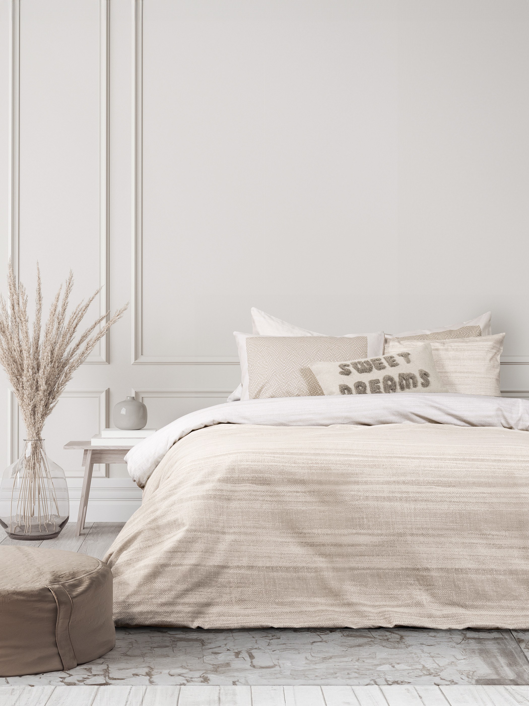 Σετ Σεντόνια Διπλά 4 Τεμαχίων Φανελένια Nima Venity 220x260