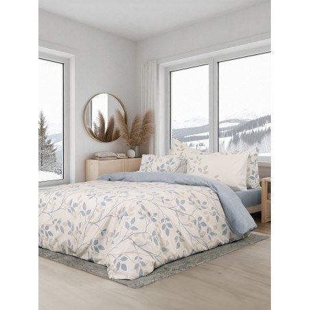 Σετ Σεντόνια Φανελένια Μονά με Λάστιχο 3 Τεμαχίων Nima High Up 100x200+32