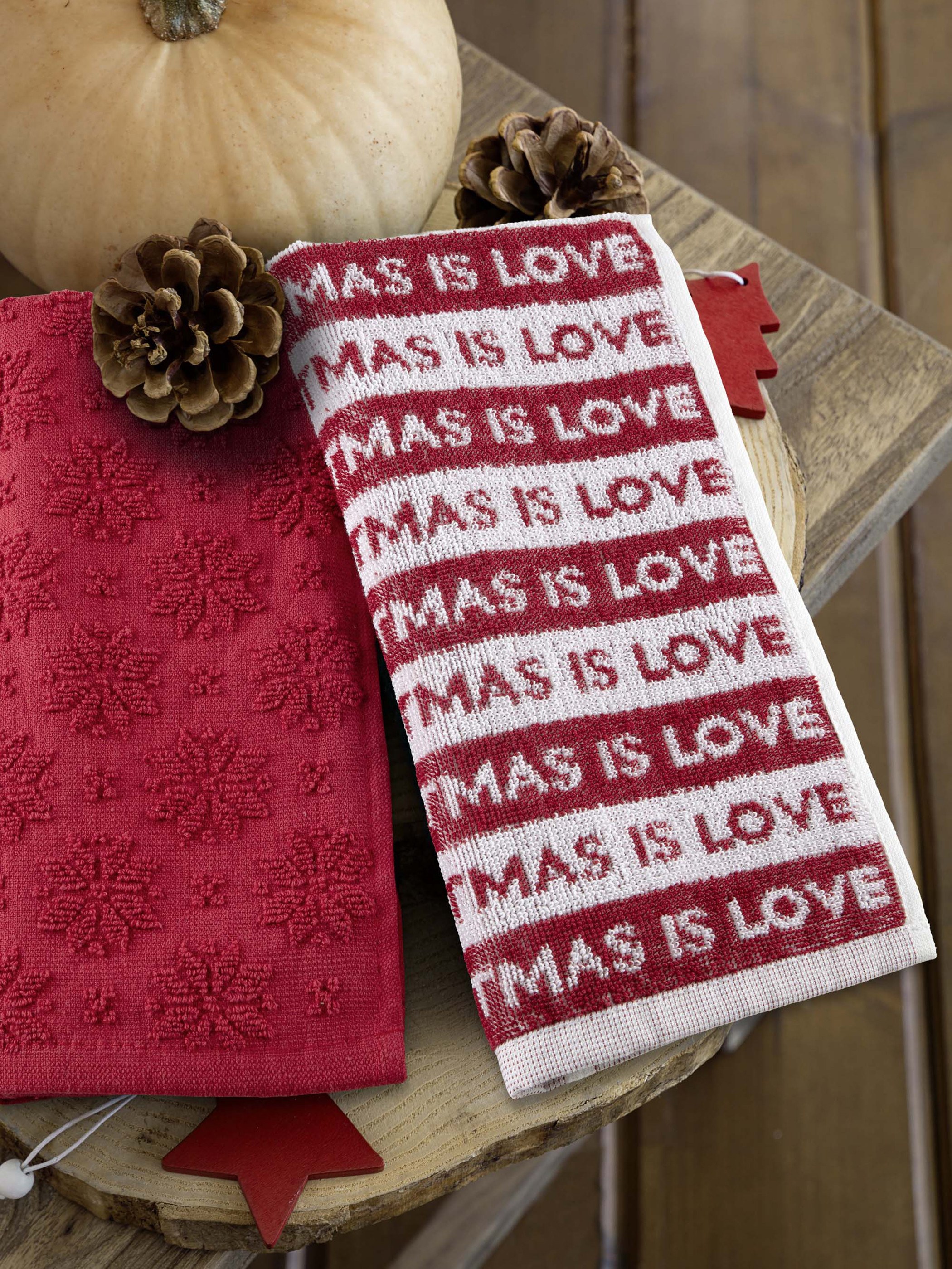 Σετ Πετσέτες Κουζίνας 2 Τεμαχίων Nima Christmas Love 40x60