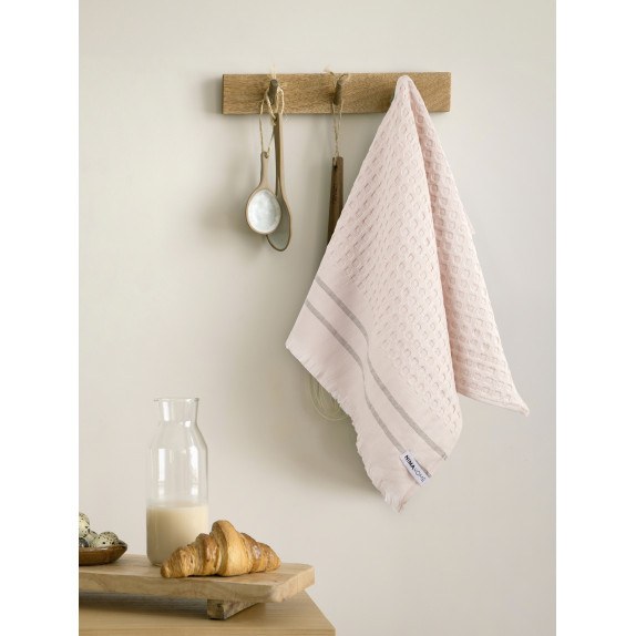 Πετσέτα Κουζίνας Nima Honeycomb Pink 40x60