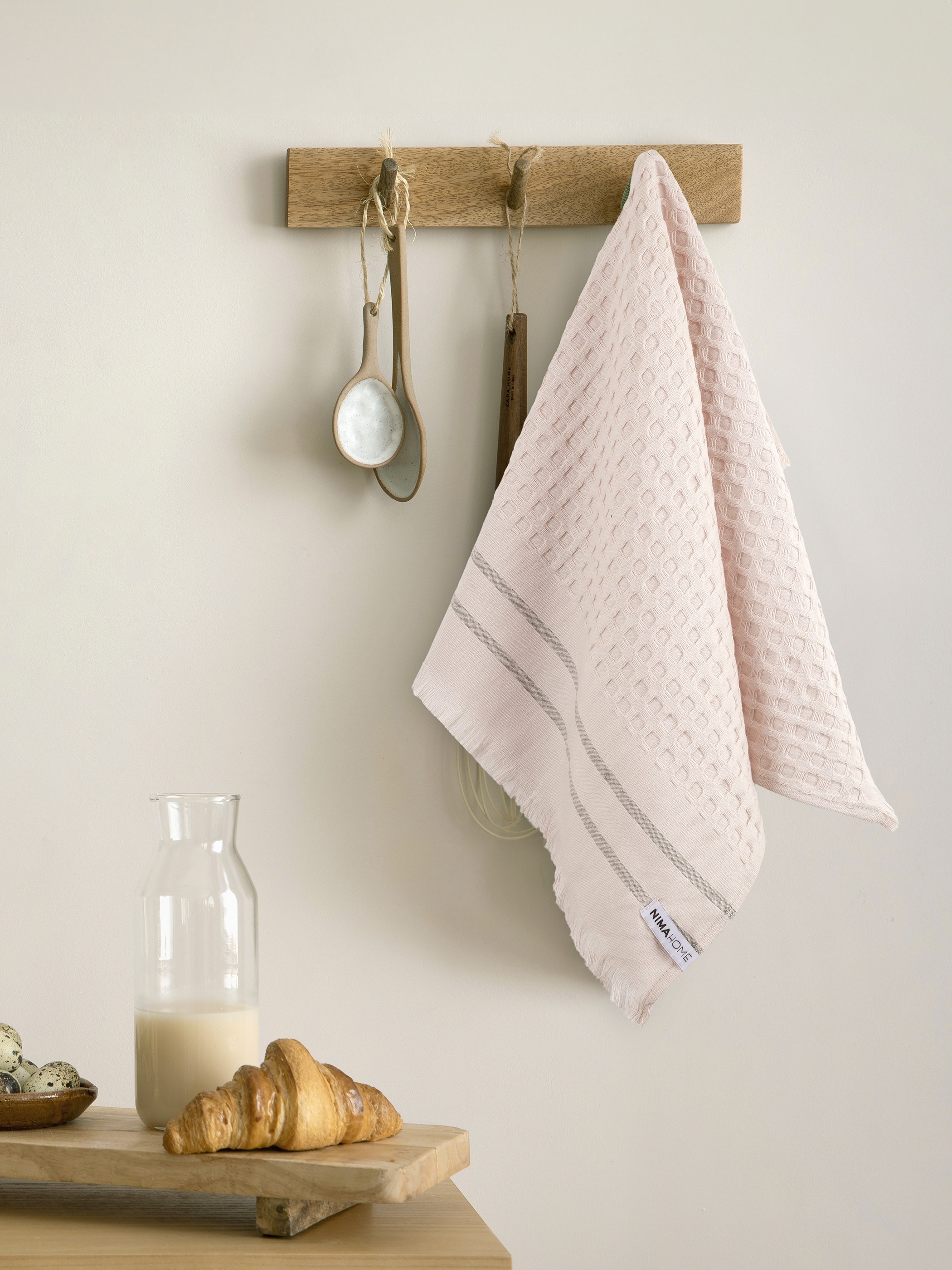 Πετσέτα Κουζίνας Nima Honeycomb Pink 40x60