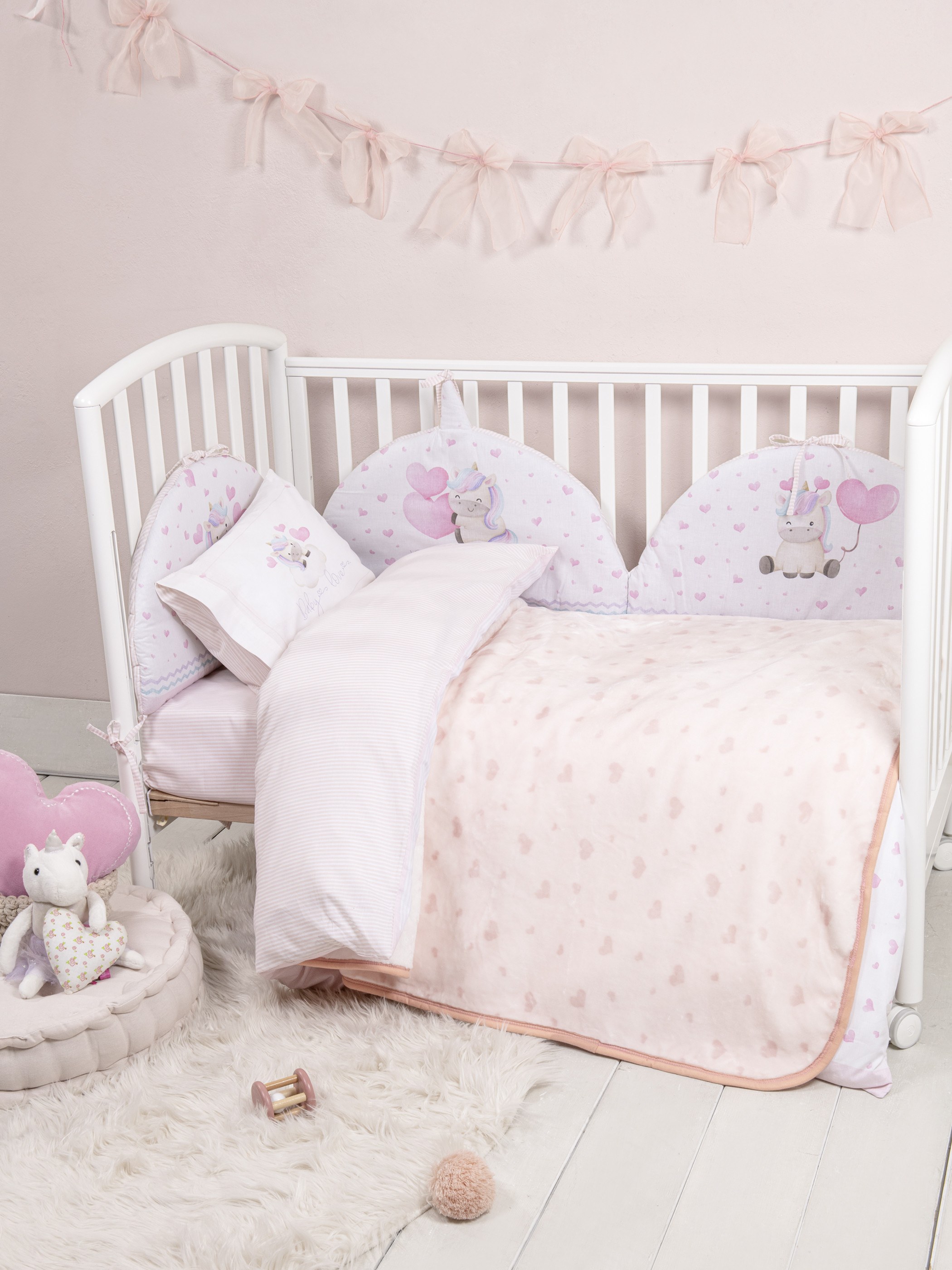 Κουβέρτα Βελουτέ Κούνιας Nima Luni Uni 110x140