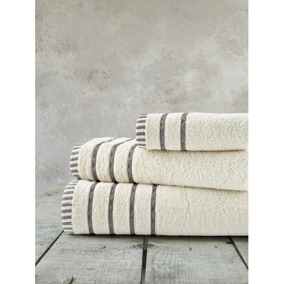 Σετ Πετσέτες 3 Τεμαχίων Nima Fellow Beige 30x50+50x90+70x140
