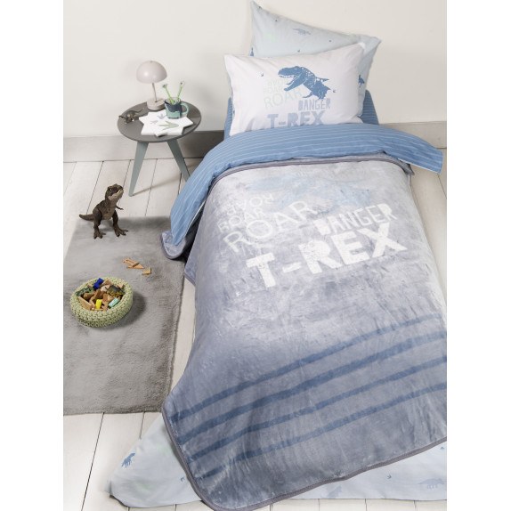 Παιδική Κουβέρτα Βελουτέ Μονή Nima Roar 160x220