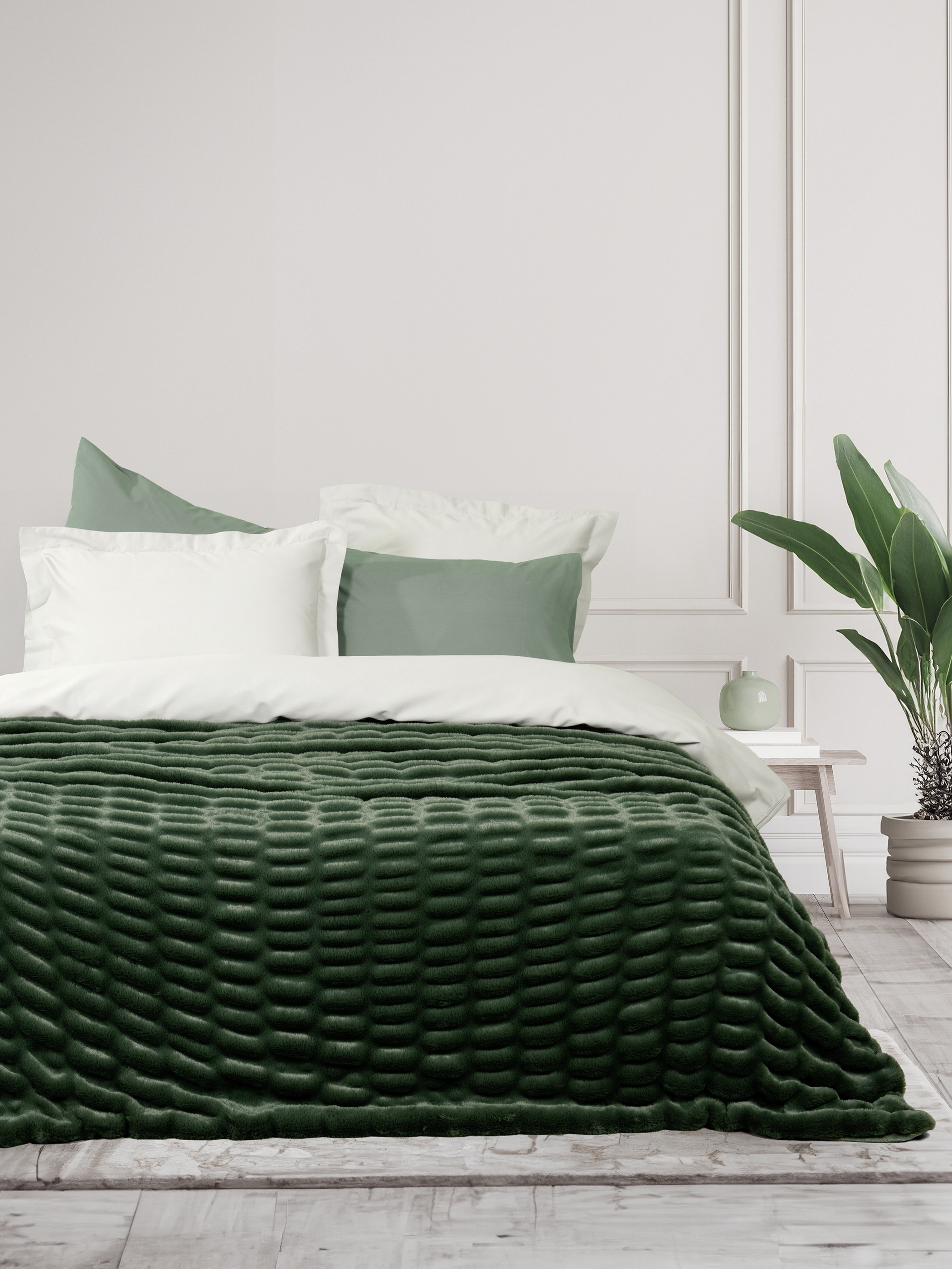 Nima - ΣΗΜΑΝΤΙΚΟ: Σε περίπτωση διαφοράς τιμής από το κατάστημα ισχύει παντα και μόνο η τιμή του καταστήματος Κουβέρτα Υπέρδιπλη Nima Mossy Dark Green 220x240