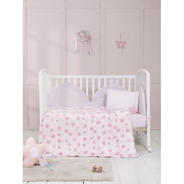 Κουβέρτα Fleece Κούνιας Nima Bloomie 110x140