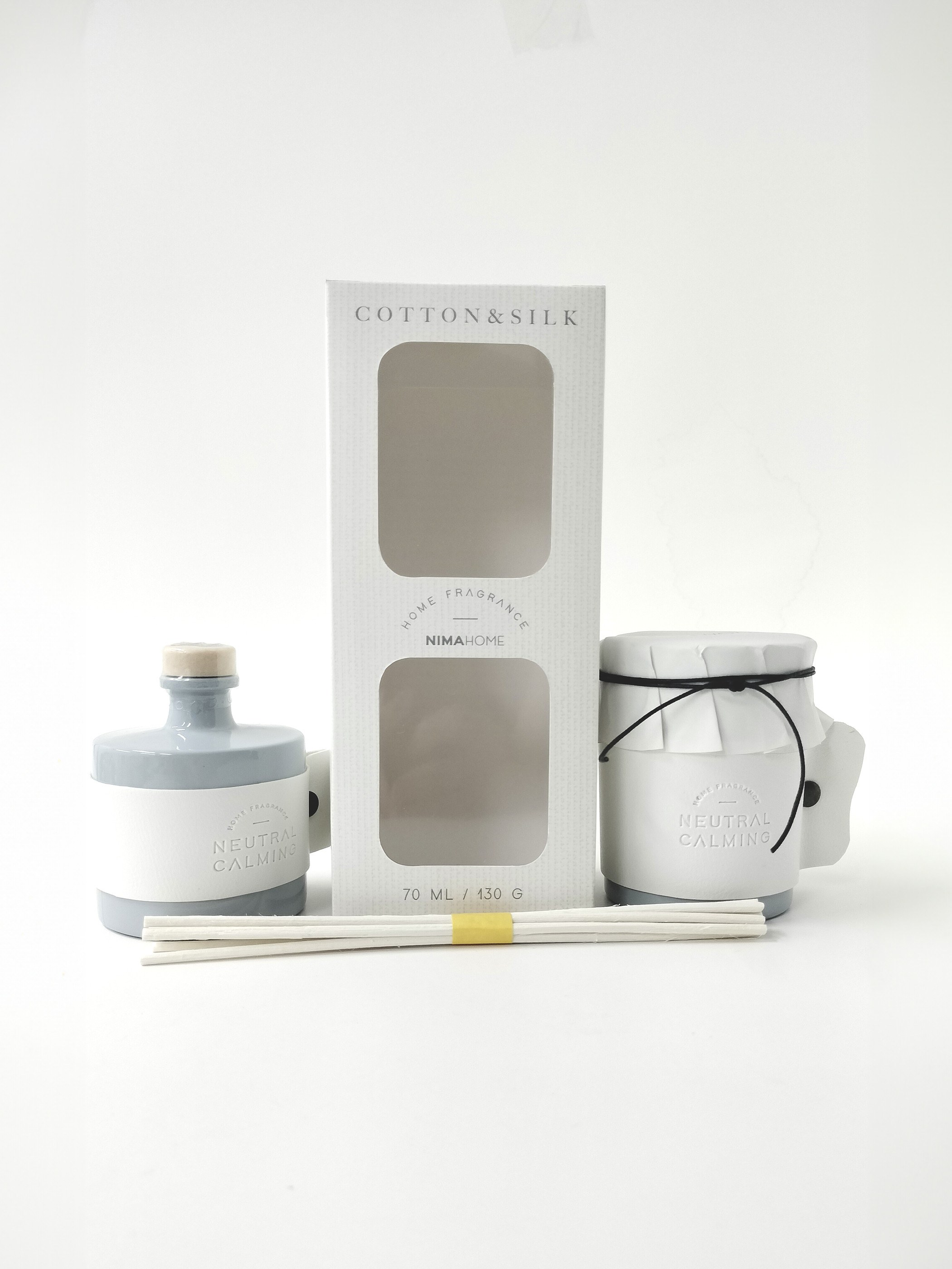 Σετ Αρωματικό Χώρου με Στικ 70ml & Αρωματικό Κερί 130gr - Nima Holly & Jolly