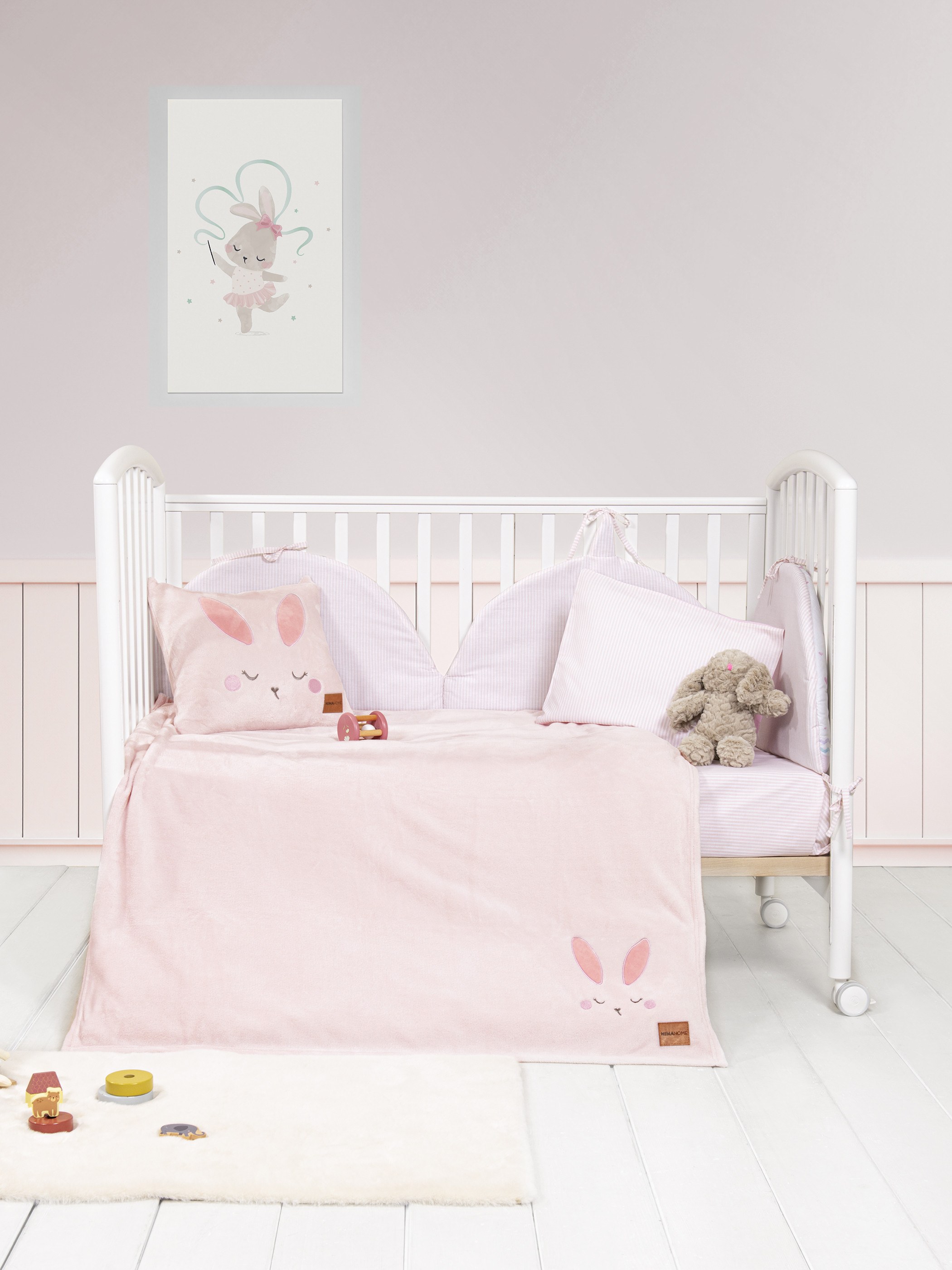 Κουβέρτα Fleece Κούνιας Nima Bunny 110x150