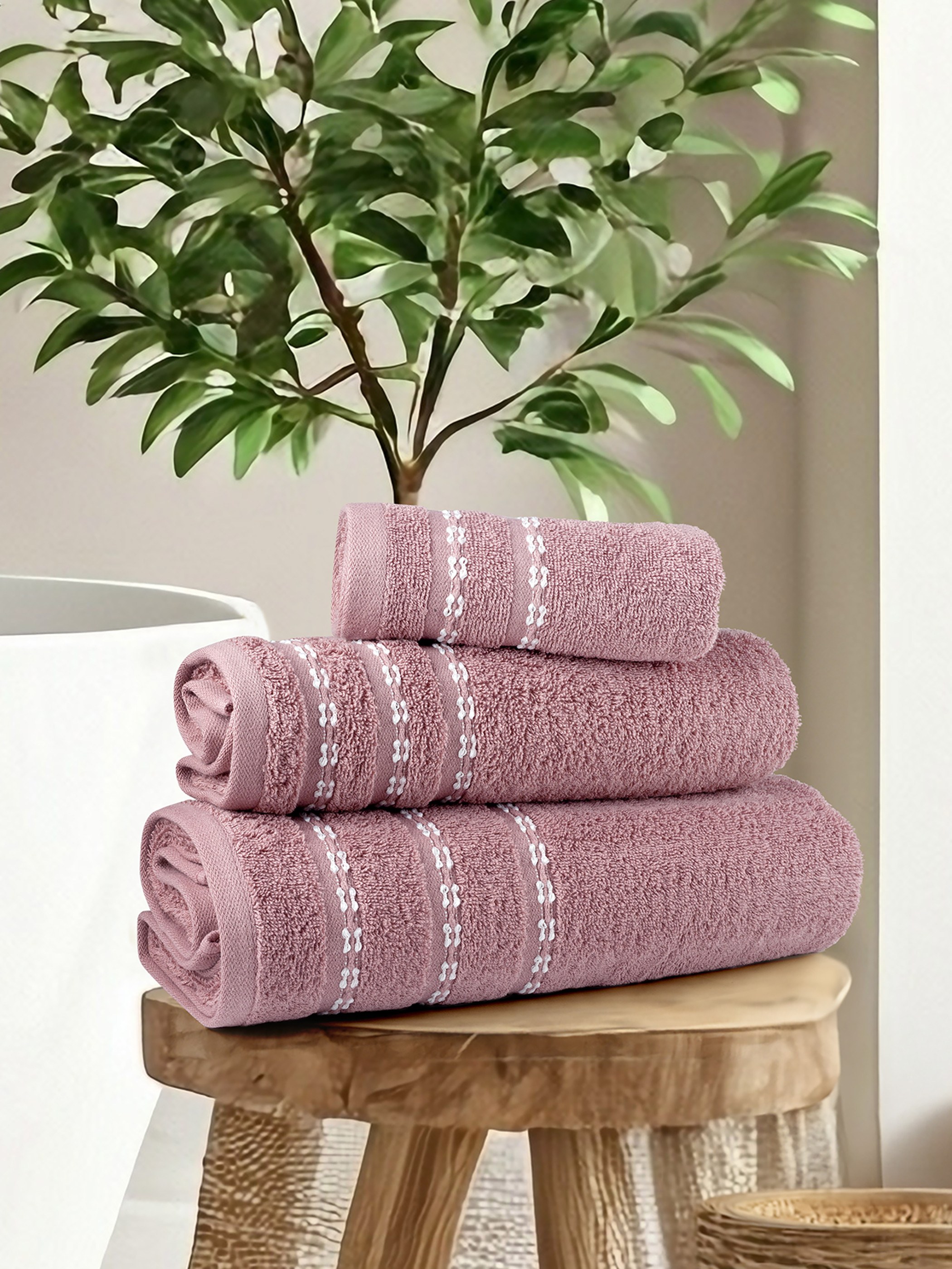 Nima - ΣΗΜΑΝΤΙΚΟ: Σε περίπτωση διαφοράς τιμής από το κατάστημα ισχύει παντα και μόνο η τιμή του καταστήματος Σετ Πετσέτες 3 Τεμαχίων Nima Retour Apple Pink 30x50+50