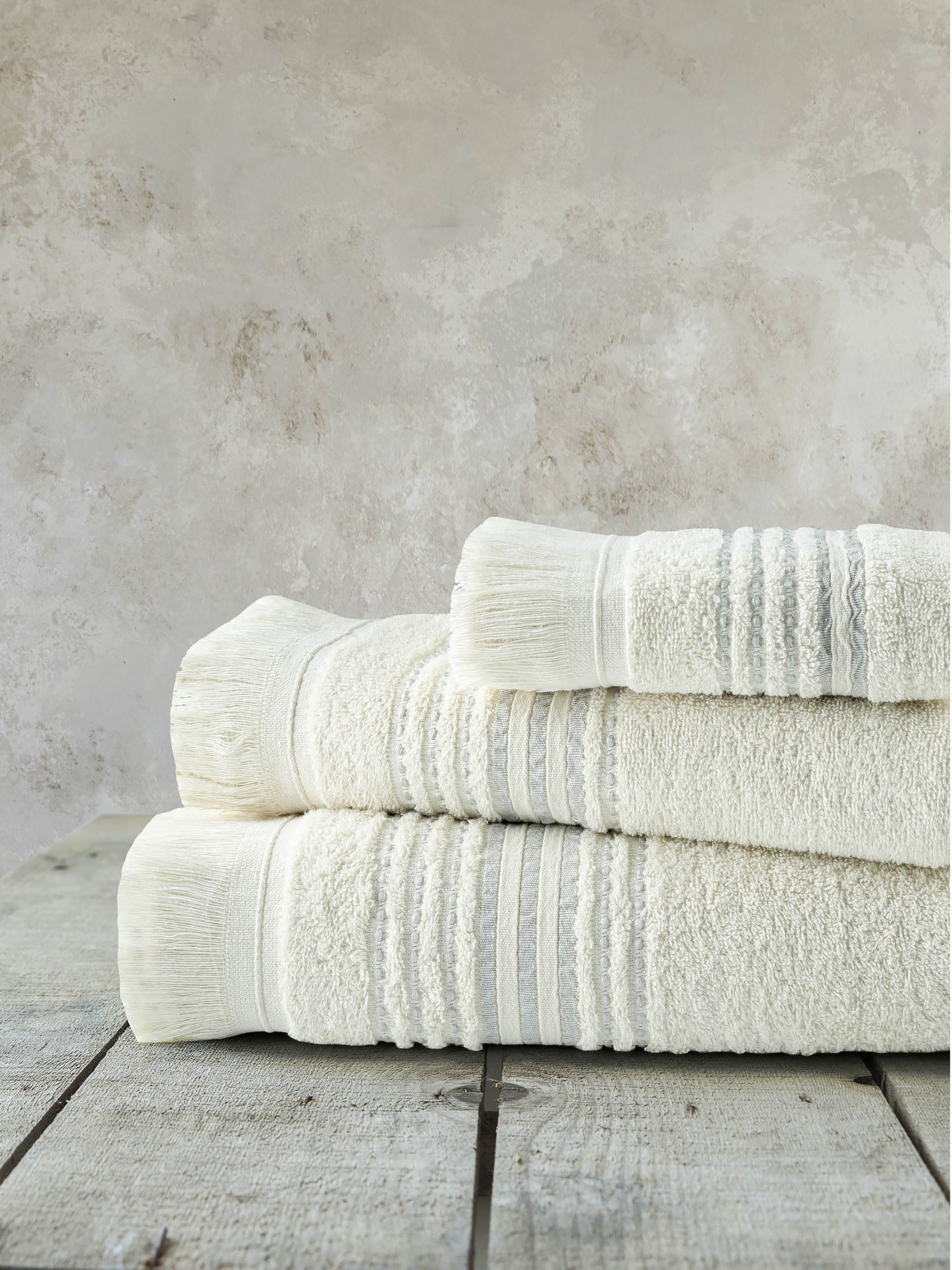 Nima - ΣΗΜΑΝΤΙΚΟ: Σε περίπτωση διαφοράς τιμής από το κατάστημα ισχύει παντα και μόνο η τιμή του καταστήματος Σετ Πετσέτες 3 Τεμαχίων Nima Allora Light Beige 30x50+5