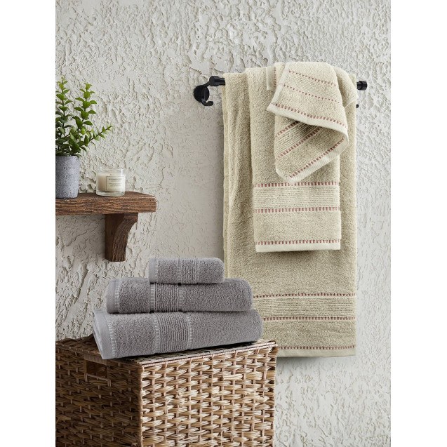 Σετ Πετσέτες 3 Τεμαχίων Nima Pivot Beige...
