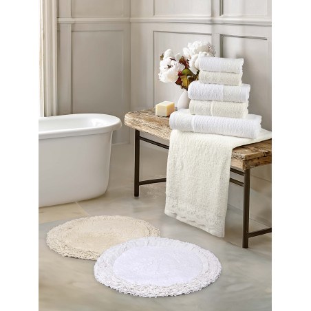 Σετ Πετσέτες 3 Τεμαχίων Nima Amour White 30x50+50x90+70x140