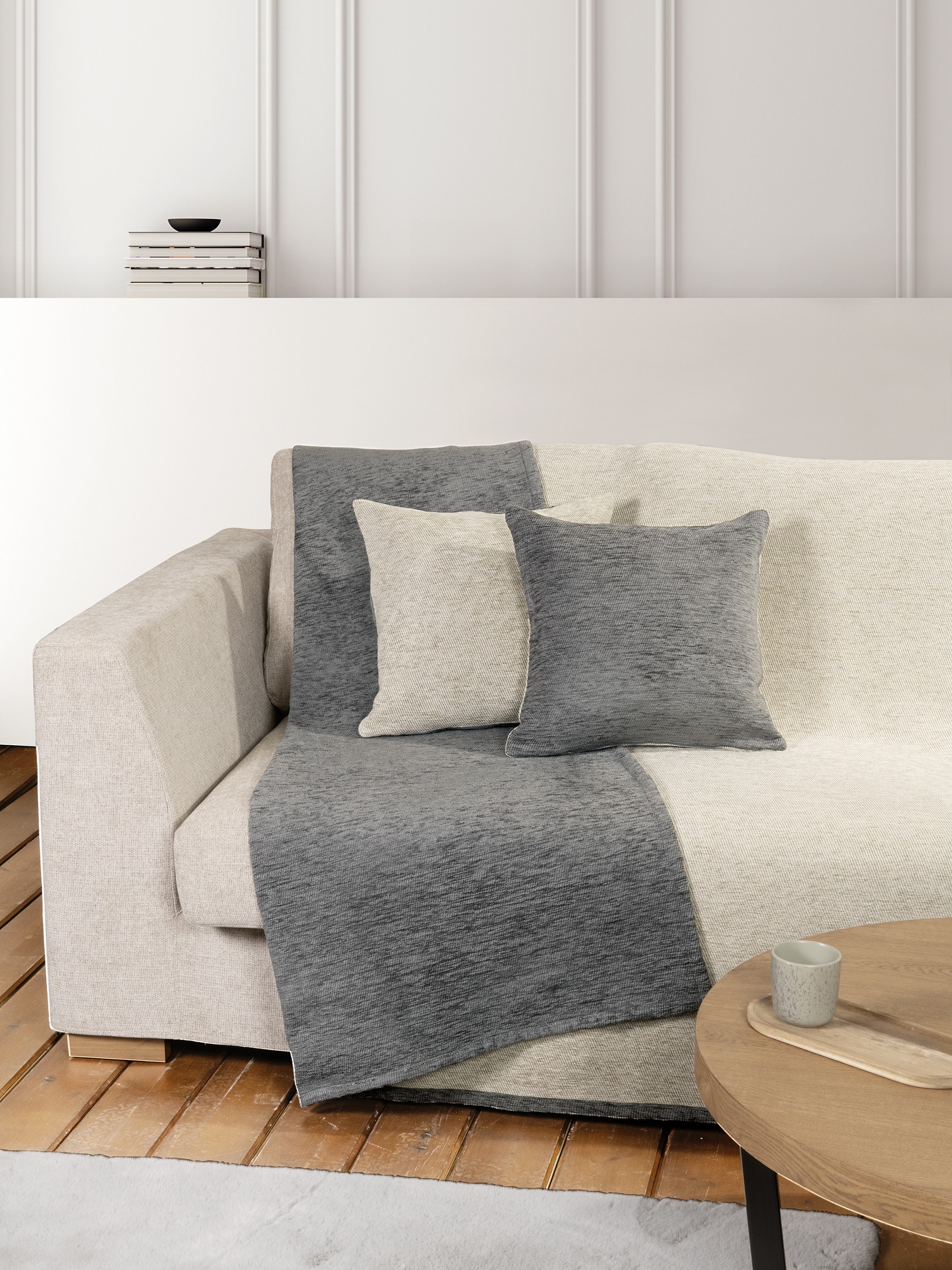 Ριχτάρι Πολυθρόνας Nima Caldo Gray/Ivory 180x180