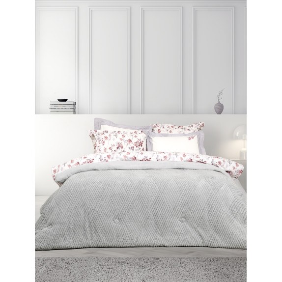 Κουβερτοπάπλωμα Μονό Nima Velva Light Gray 160x220