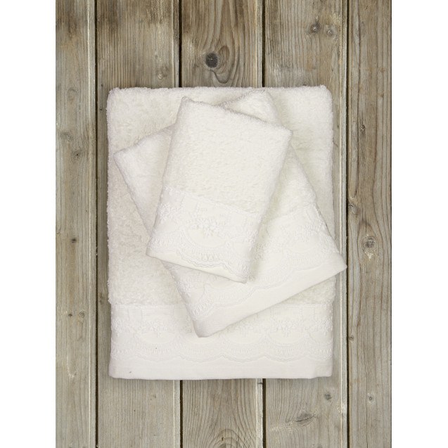 Σετ Πετσέτες 3 Τεμαχίων Nima Amour Ivory...