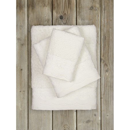 Σετ Πετσέτες 3 Τεμαχίων Nima Amour Ivory 30x50+50x90+70x140