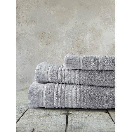 Σετ Πετσέτες 3 Τεμαχίων Nima Allora Gray 30x50+50x90+70x140