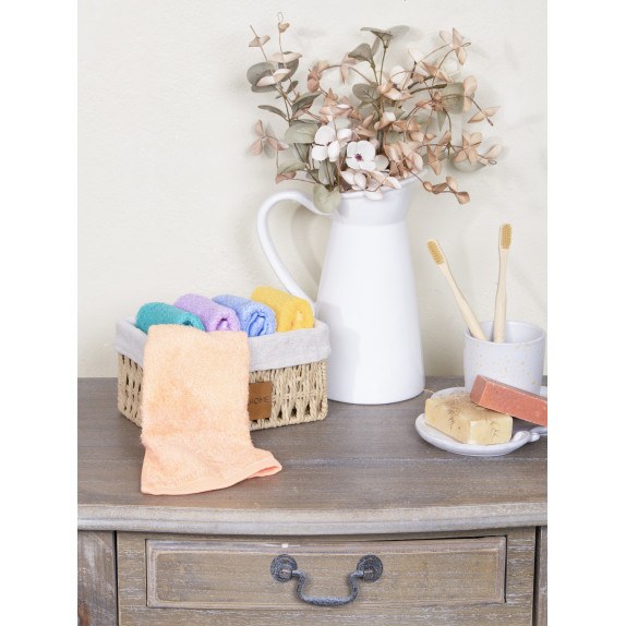 Καλαθάκι Με Λαβέτες 5 Τεμαχίων Nima Bamboo Nest 25x25