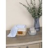 Καλαθάκι Με Λαβέτες 3 Τεμαχίων Nima Bamboo Bloom Light Blue 25x25