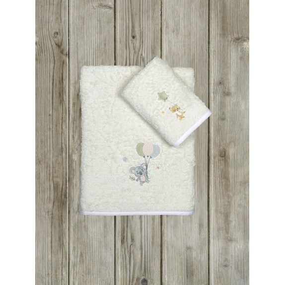 Σετ Βρεφικές Πετσέτες 2 Τεμαχίων Nima Jouer 30x50,70x140