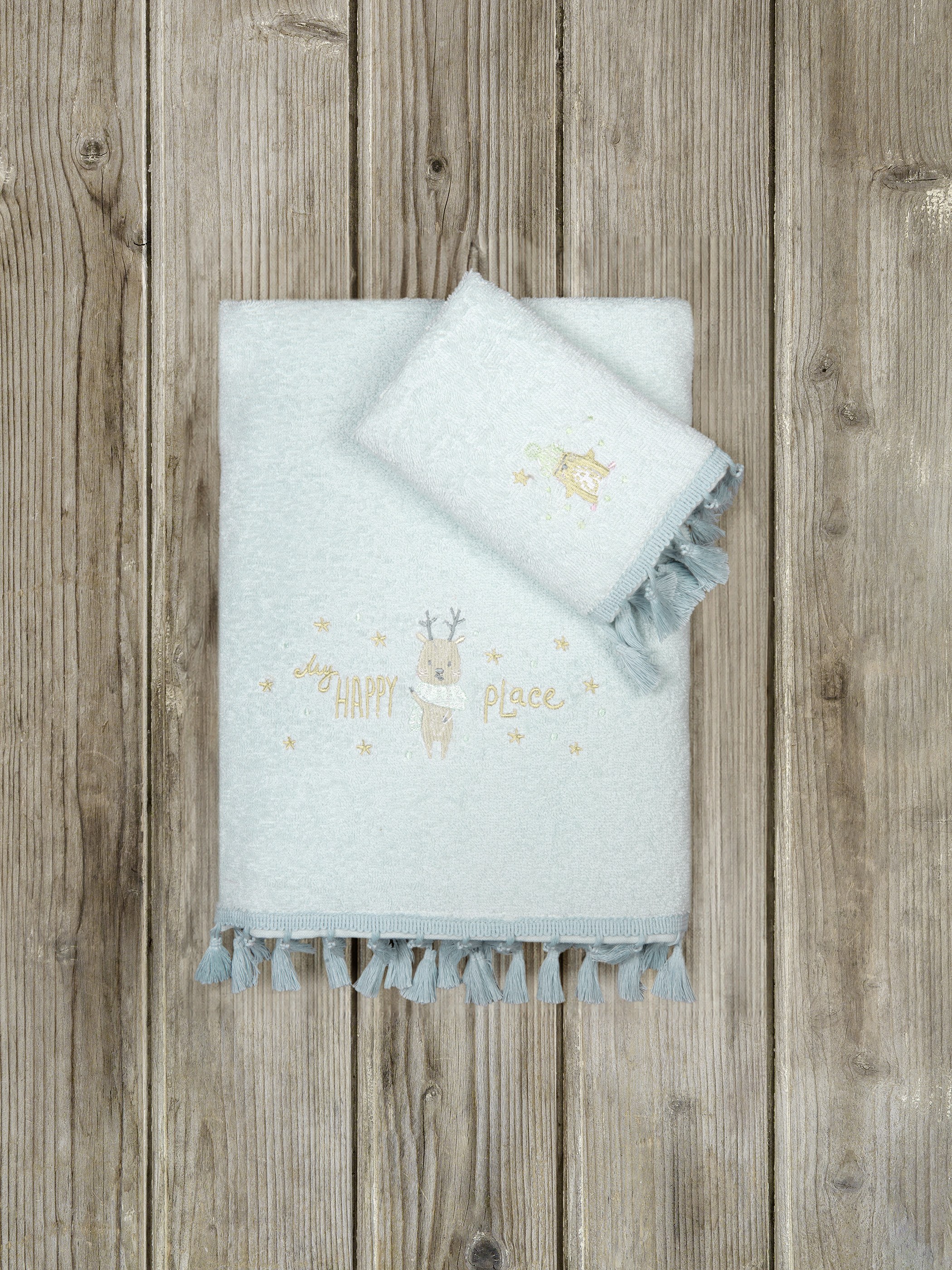 Σετ Παιδικές Πετσέτες 2 Τεμαχίων Nima Happy Place 30x50,70x140