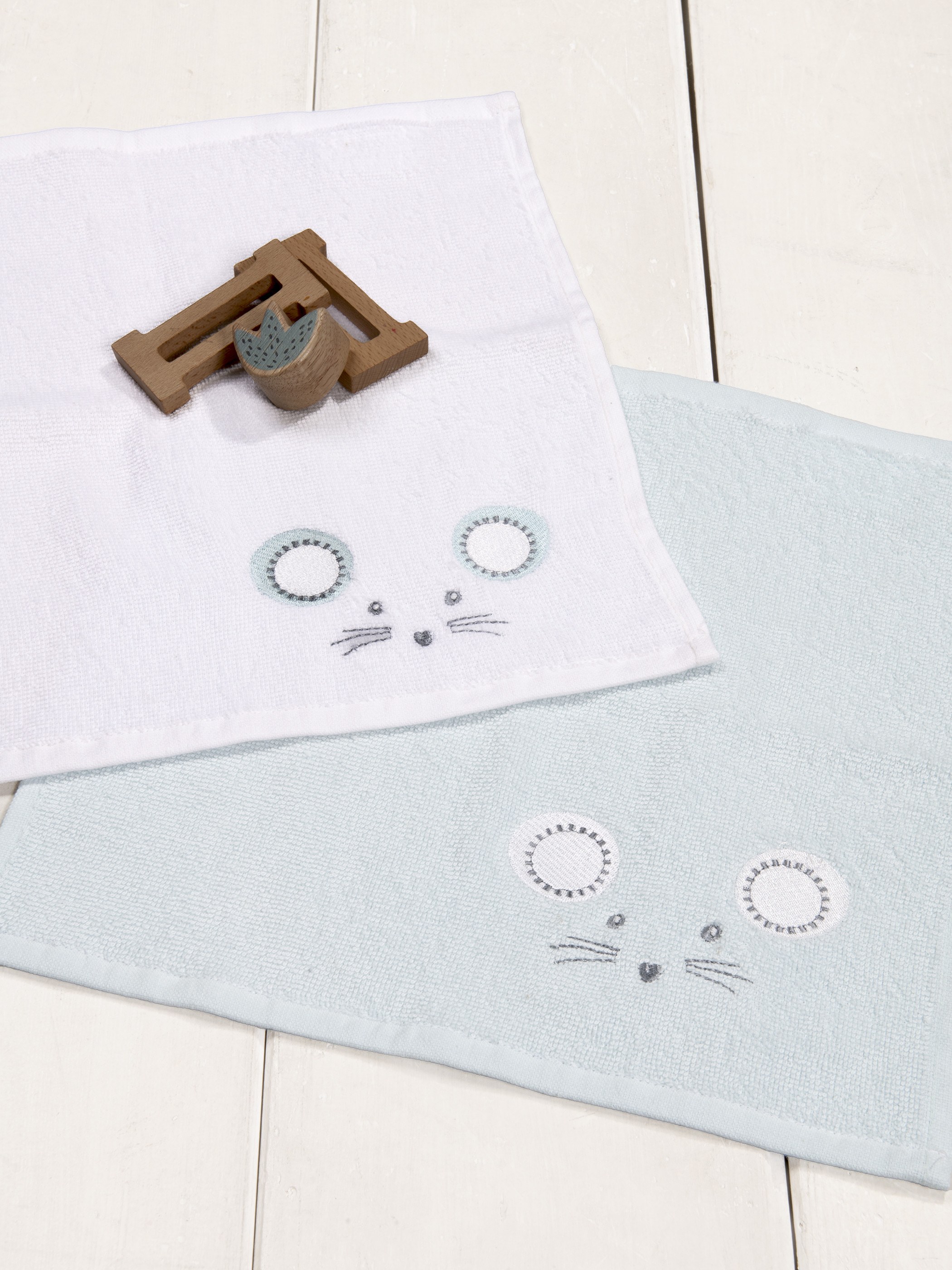 Σετ Πετσέτες 2 Τεμαχίων Nima Little Mouse 30x30