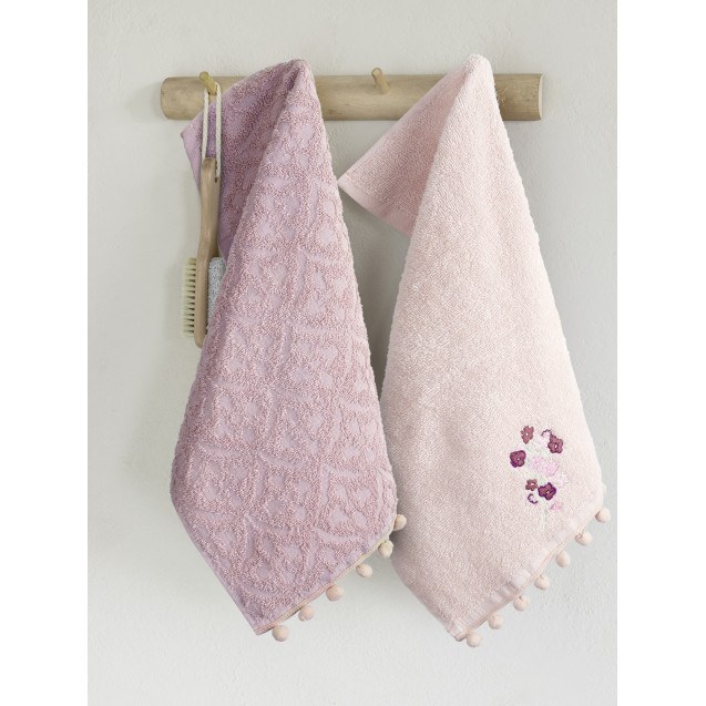 Σετ Πετσέτες 2 Τεμαχίων Nima Romance 30x50