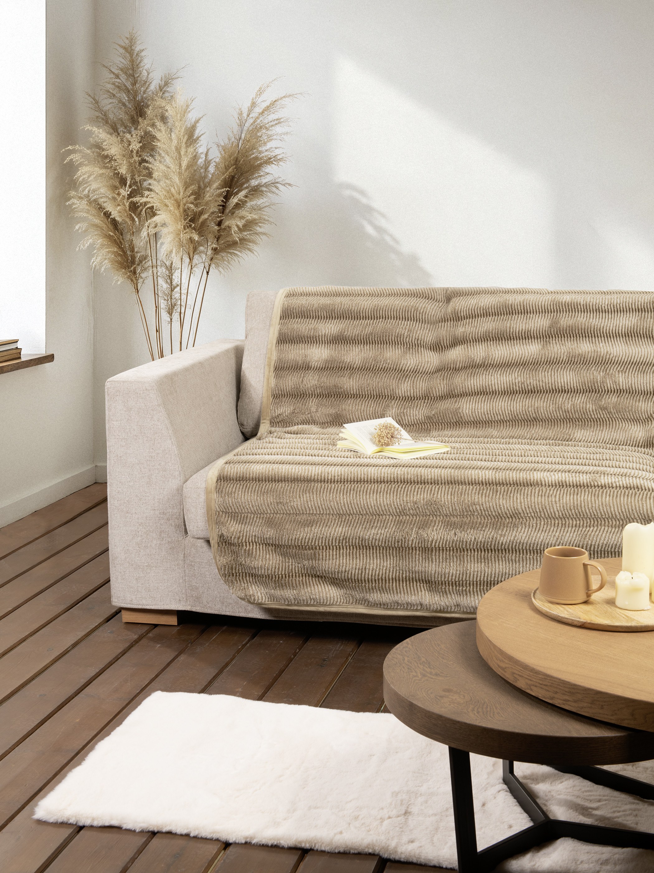 Ριχτάρι Τριθέσιου Nima Lunetta Beige 180x300