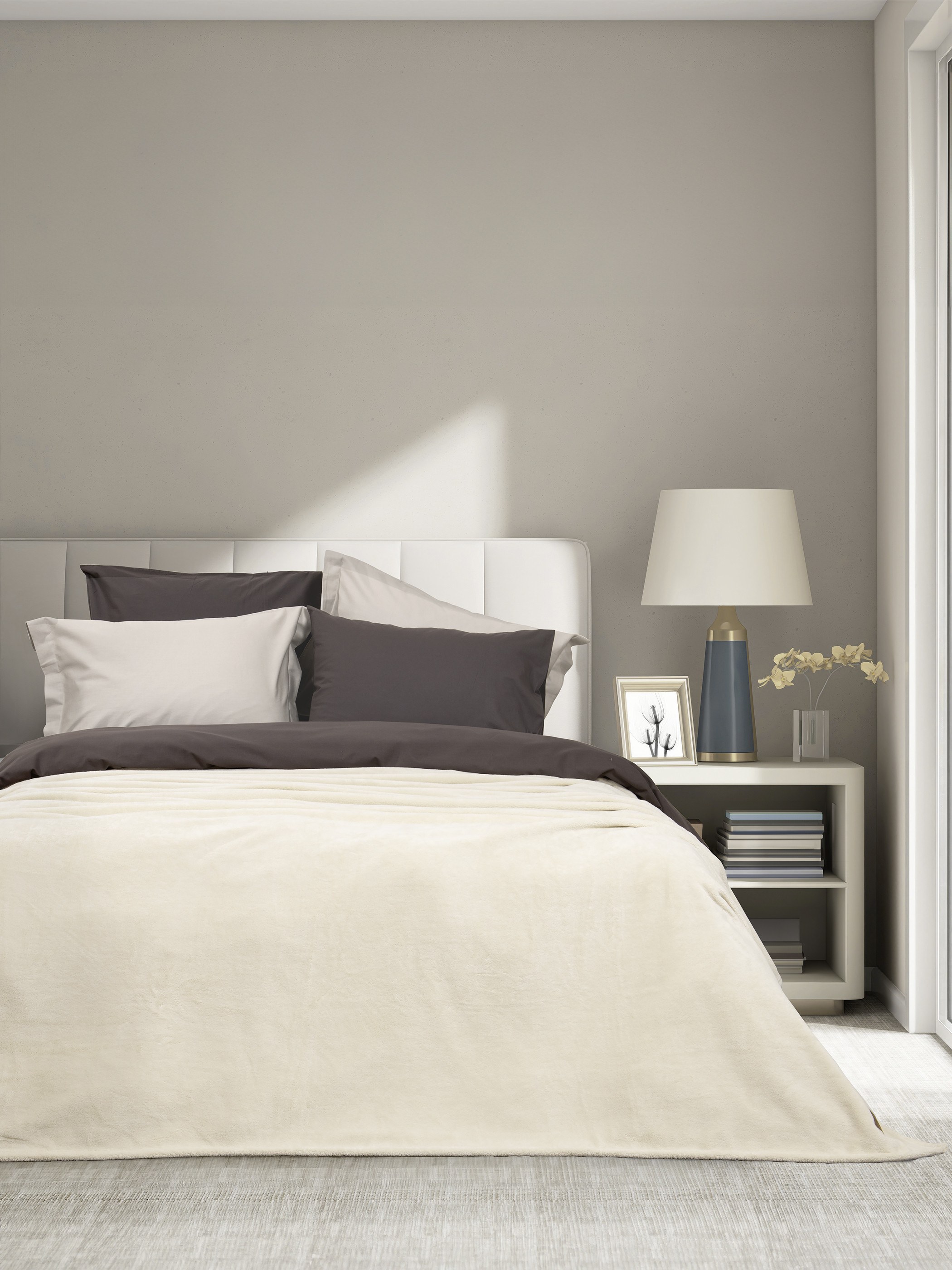 Κουβέρτα Μονή Nima Alpa Light Beige 160x220