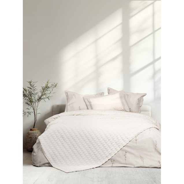 Κουβέρτα Υπέρδιπλη Nima Savara Ivory 220x240