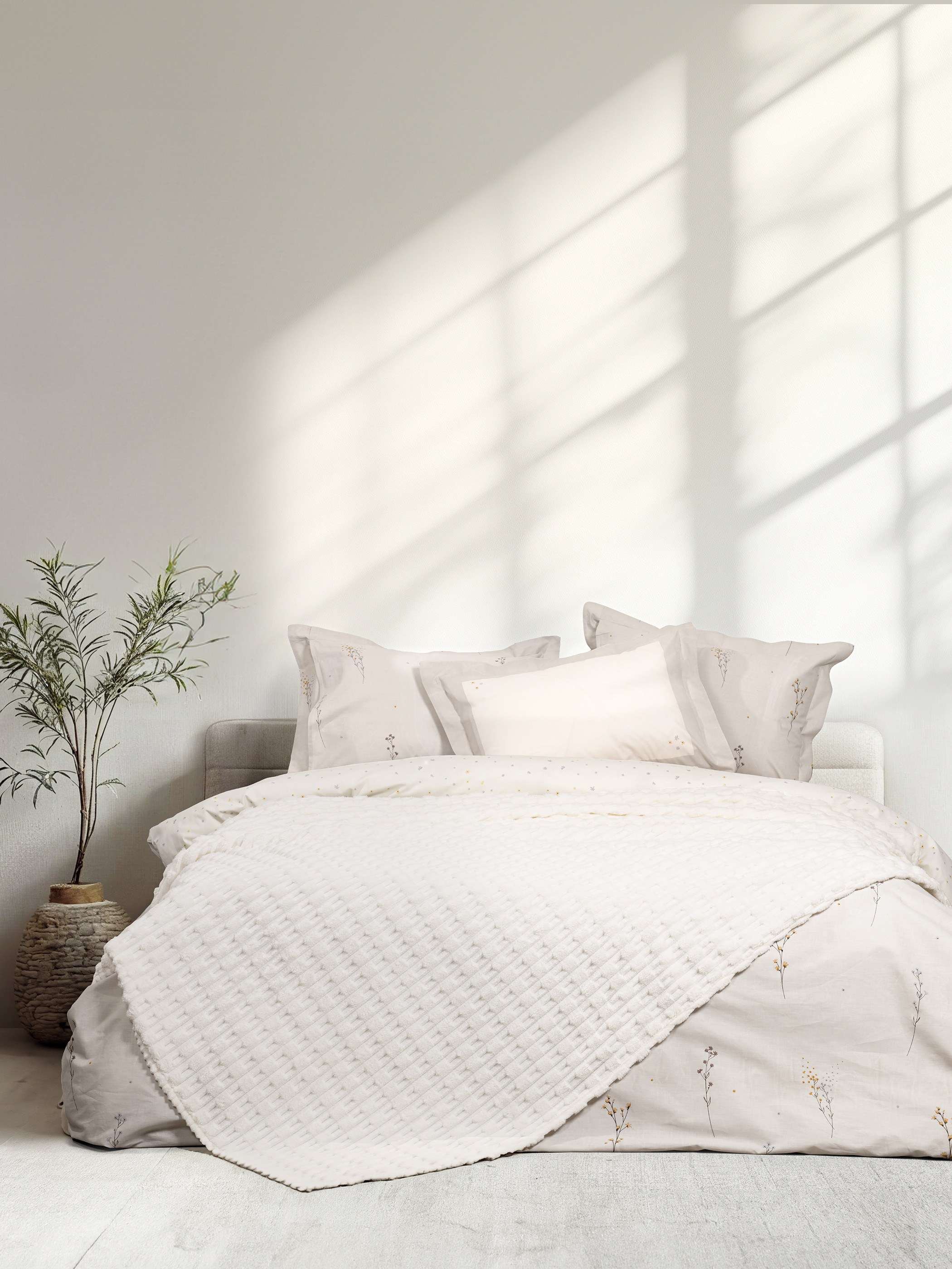 Κουβέρτα Υπέρδιπλη Nima Savara Ivory 220x240