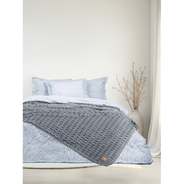 Κουβέρτα Υπέρδιπλη Nima Savara Dark Gray 220x240