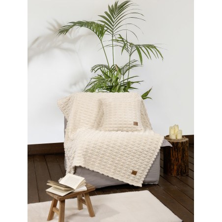 Κουβέρτα Καναπέ Nima Savara Light Beige 130x170