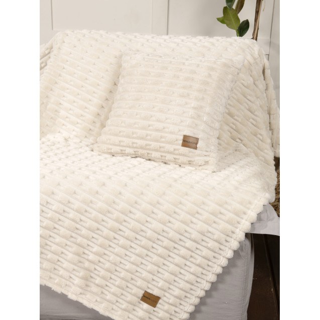 Κουβέρτα Καναπέ Nima Savara Light Beige 130x170