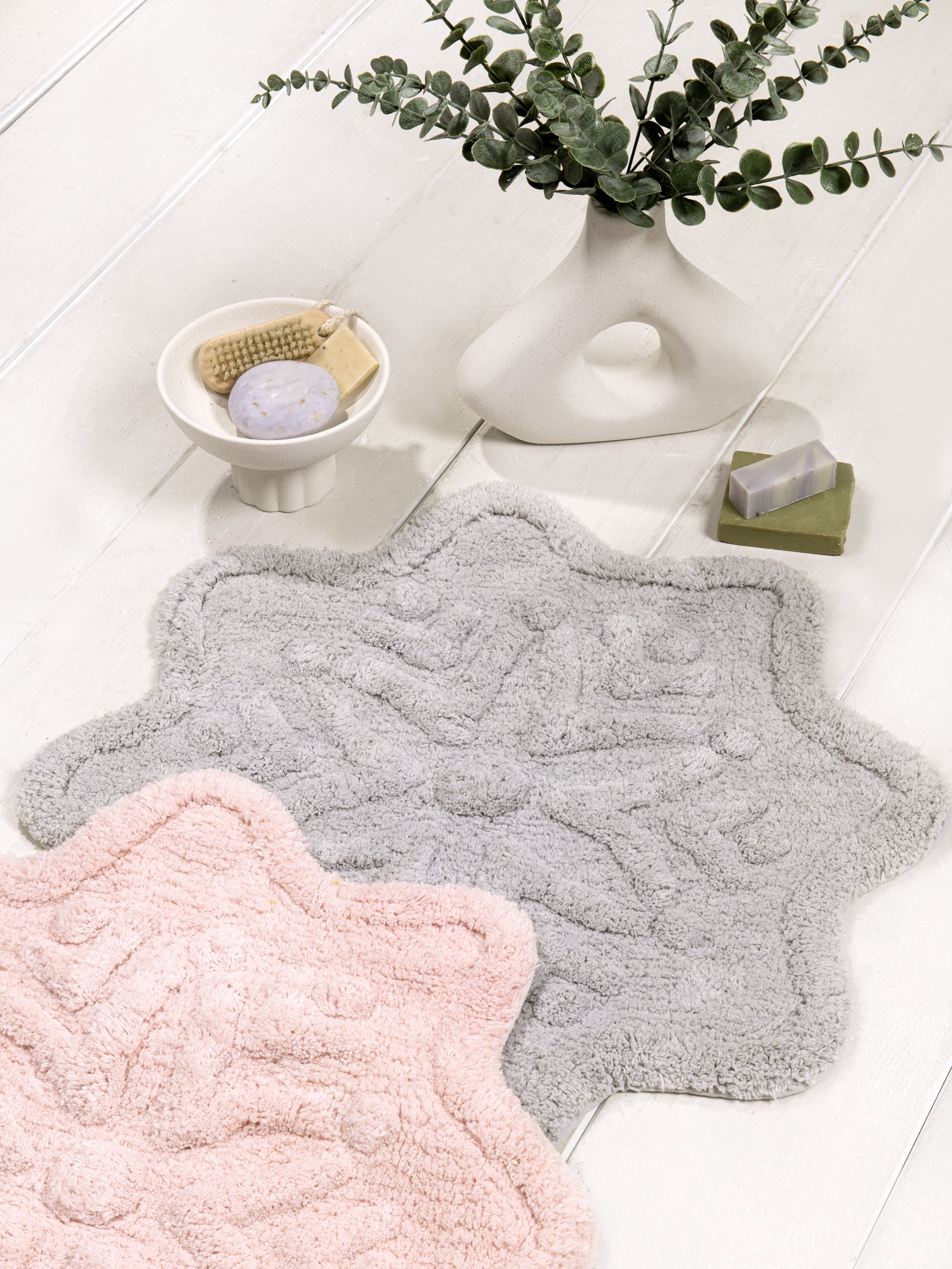 Πατάκι Μπάνιου Nima Lily Light Gray 55x55