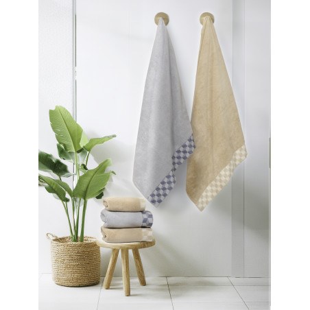 Πετσέτα Σώματος Nima Mustard Beige 90x145