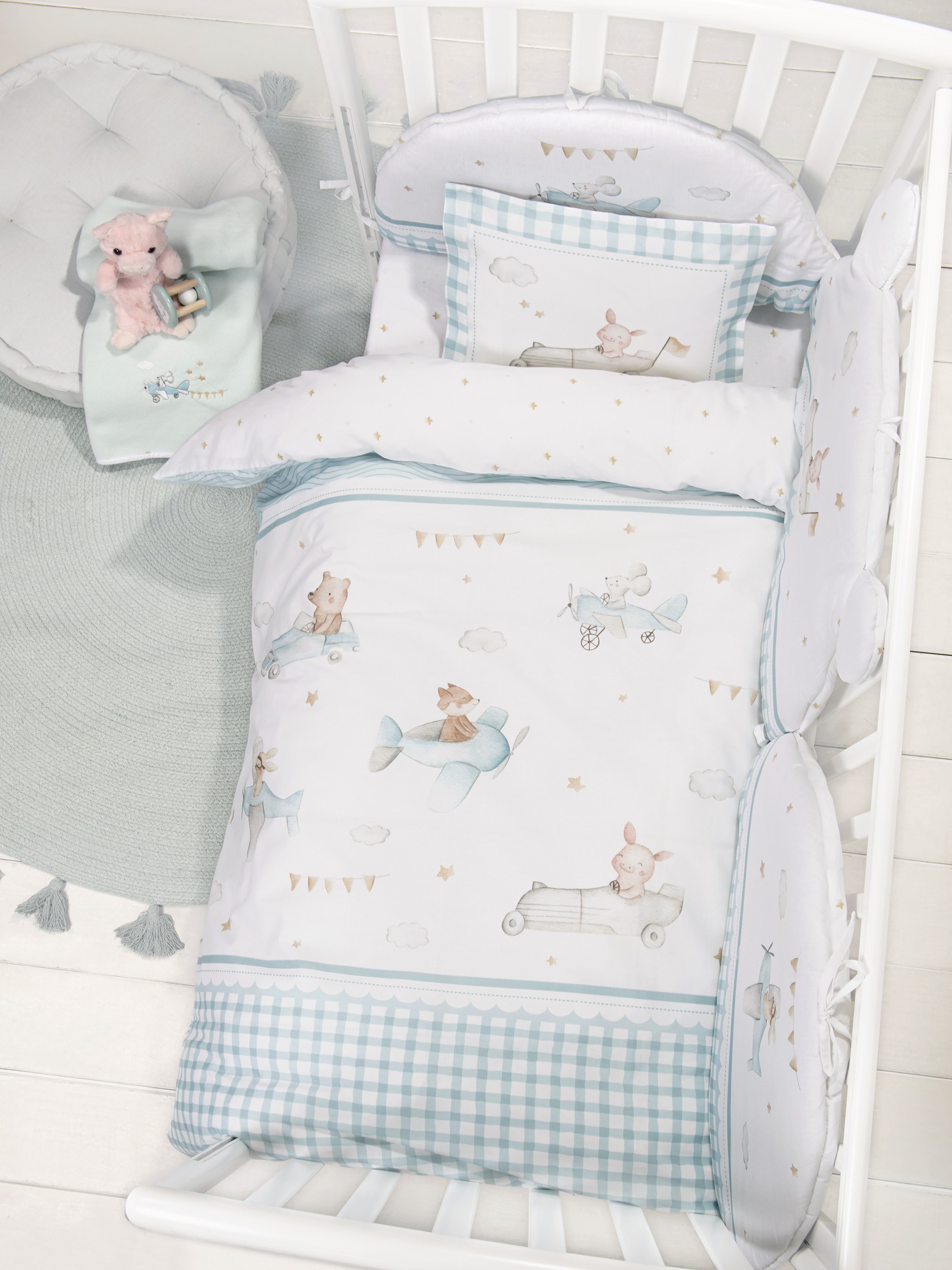 Σετ Σεντόνια Κούνιας 3 Τεμαχίων Nima Joy Ride 120x170