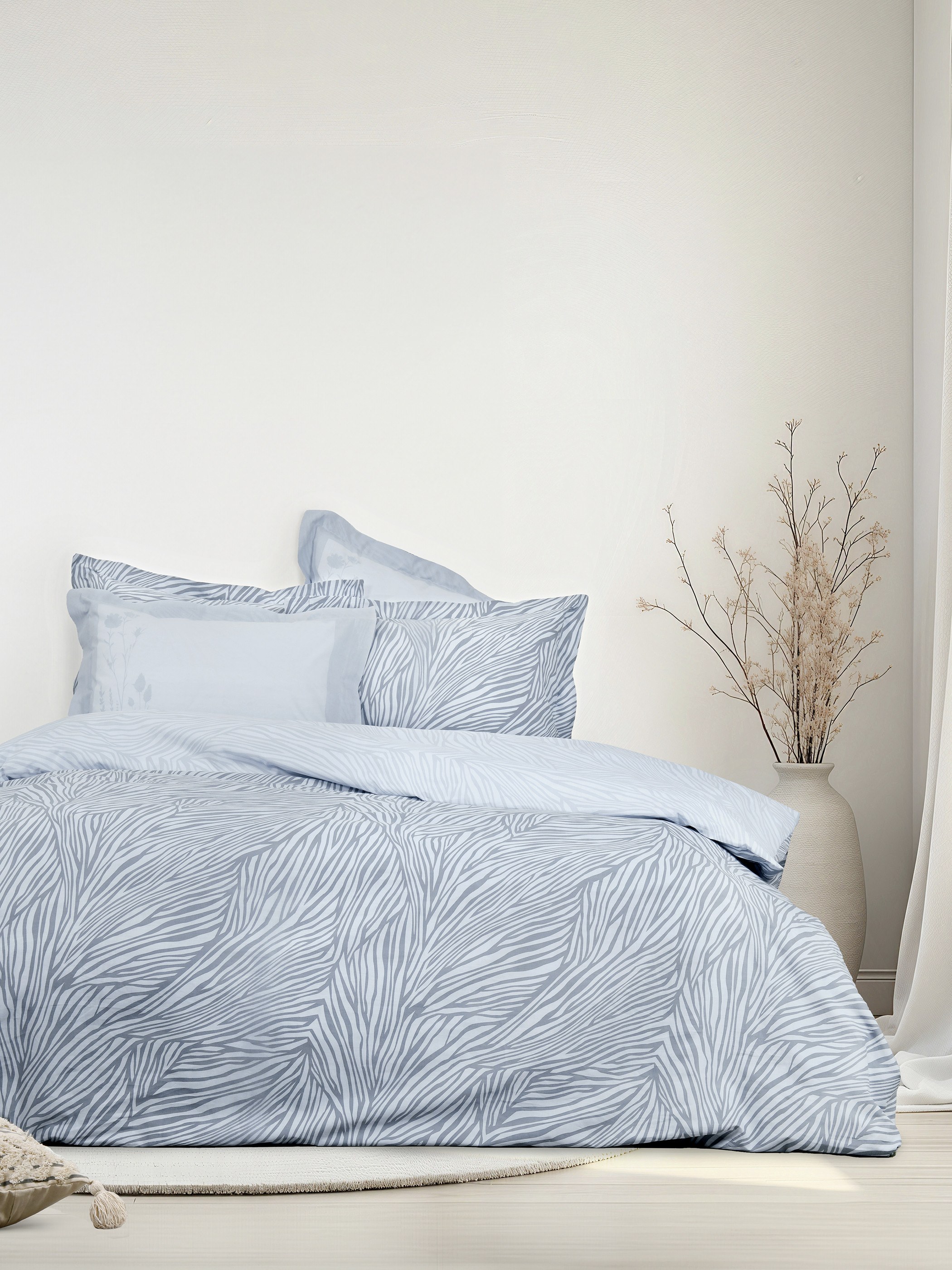 Σετ Παπλωματοθήκη Υπέρδιπλη 3 Τεμαχίων Nima Mocca 220x2