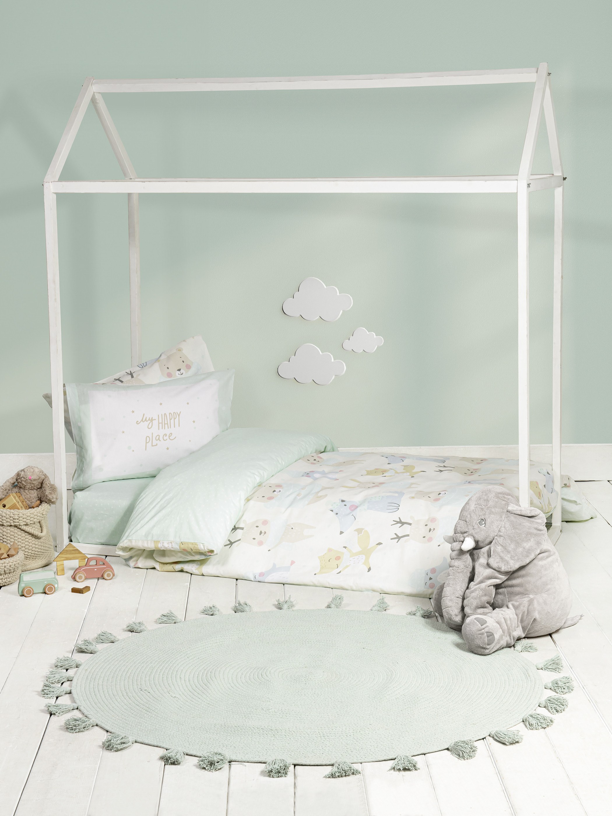 Σετ Παιδική Παπλωματοθήκη Μονή 2 Τεμαχίων Nima Happy Place 160x240