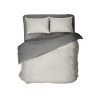 Παπλωματοθήκη King Size Nima Oat Beige / Midnight Gray 240x260