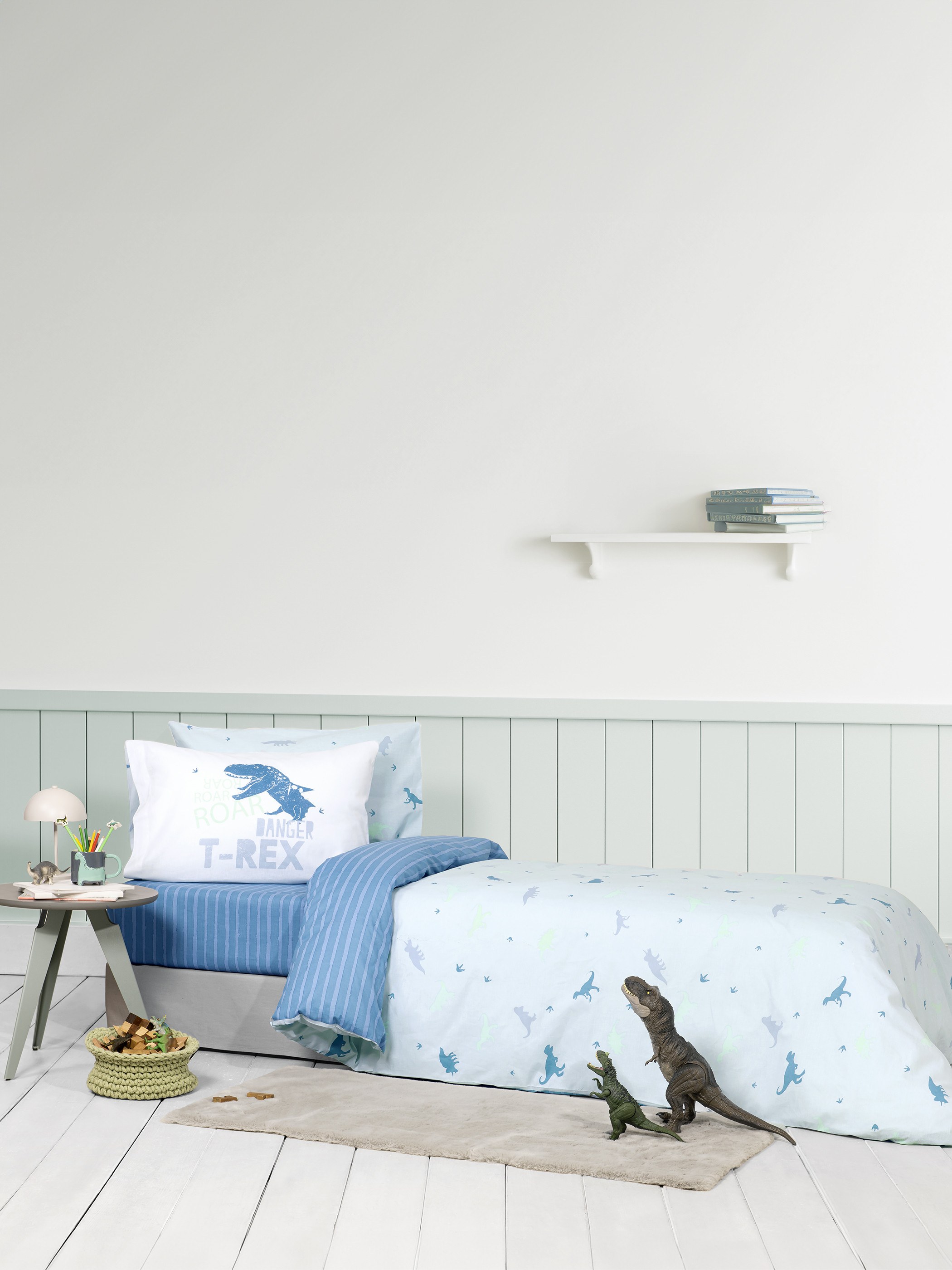 Σετ Παιδική Παπλωματοθήκη Μονή 2 Τεμαχίων Nima Roar 160x240