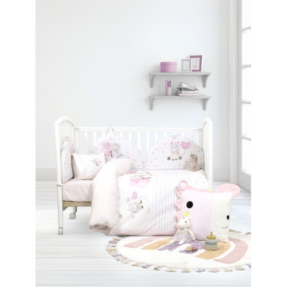 Σετ Σεντόνια Κούνιας 3 Τεμαχίων Nima Luni Uni 120x170